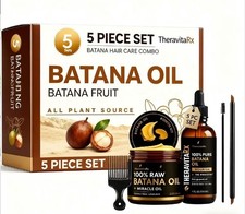 Batana Oil for Hair Growth 5 pc Set: Raw Batana oil 4oz 4.2oz Paste, Lash
