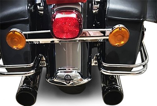 Nostalgic Saddlebag Guard Rails for 2009 Harley Davidson Road King Classic FLHRC - Picture 5 of 7