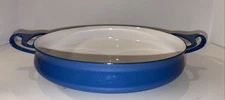 DANSK Kobenstyle Enamelware Paella Pan 10” France Blue