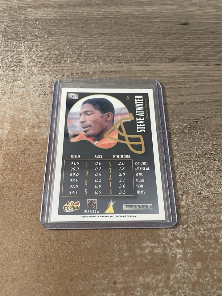 1996 Pinnacle Summit - Steve Atwater #38 Artist Proof - Image 2 of 2