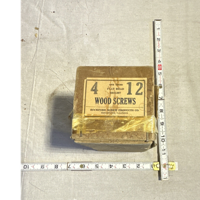 #ad Rockford Screw Products Co. #12 3in Flat Head Bright Steel Wood Screws 144 Pack $25.00
