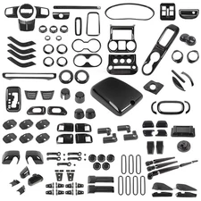 For Jeep Wrangler JK 2011-2018 Carbon fiber Full Decorative Accessories Trim Set