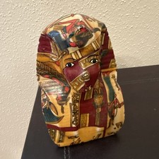 1970s Egyptian Tut Bust Statue – Rare & Unique – Pharaoh Collectible Vintage