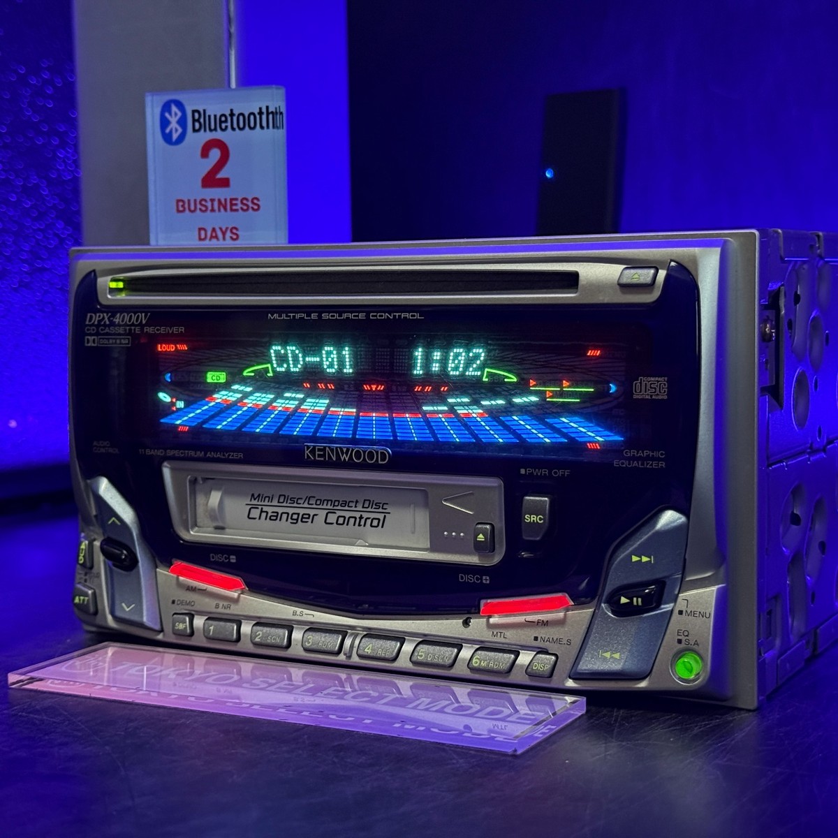 Kenwood DPX-4000V Car Audio 2DIN CD Cassette Bluetooth Player JDM