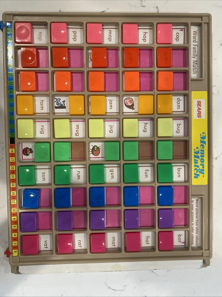 Vintage 1972 Memory Match Game Only At Sears 6 Games - Image 2 of 4