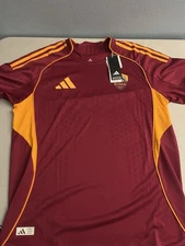 AS Roma 2025/26 Home Jersey Adidas AEROREADY Size L 100% Original New w/ Tags