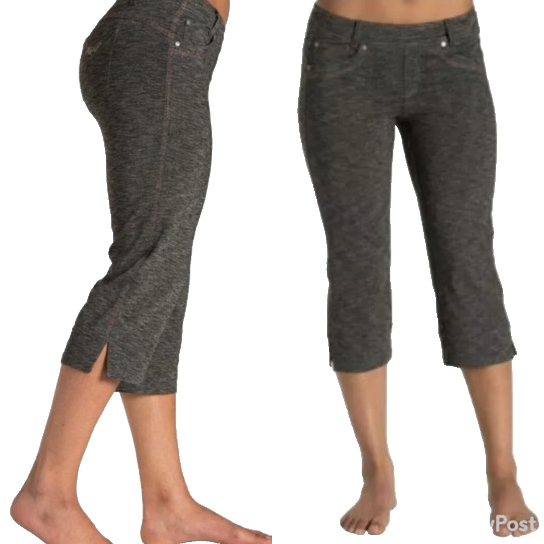 Kuhl Women's Capri Pants Size 8 Gray Heather Elastic Drawstring Waist Stretch