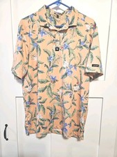 Bad Birdie Core Polo Size L Men  s Shirt Golf Flora Fiesta Short Sleeve
