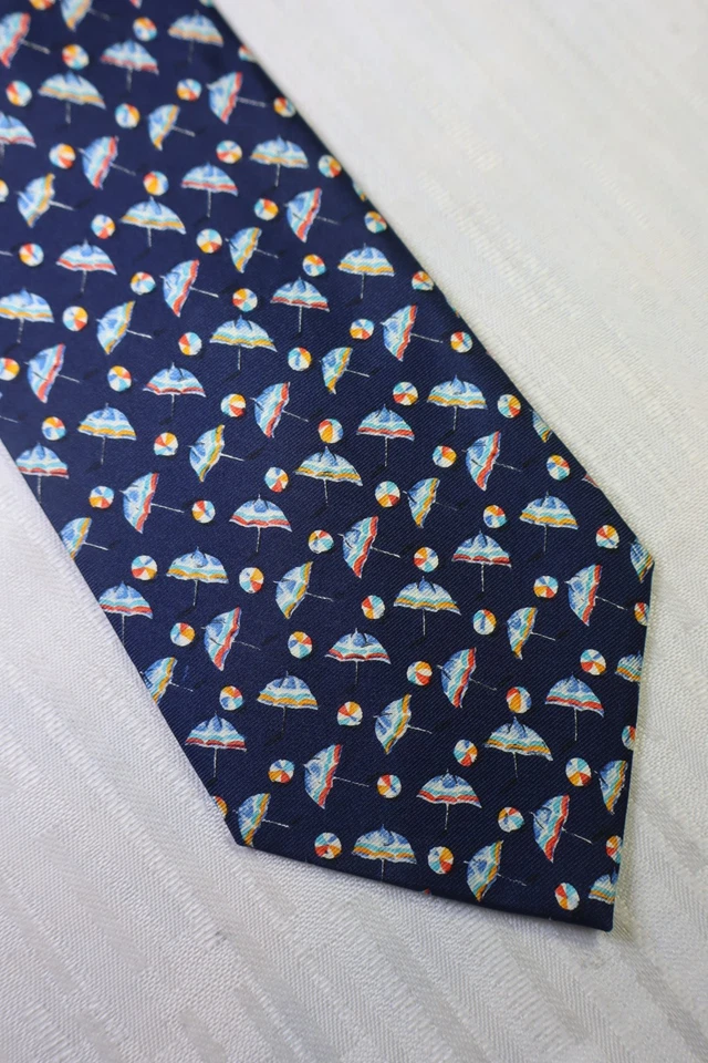 LES COPAINS 100% 丝绸领带领带意大利制造复古经典 — 第 2/4 张图片