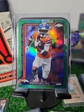 2025 Topps Chrome Football Broncos Troy Franklin Green Leather /99