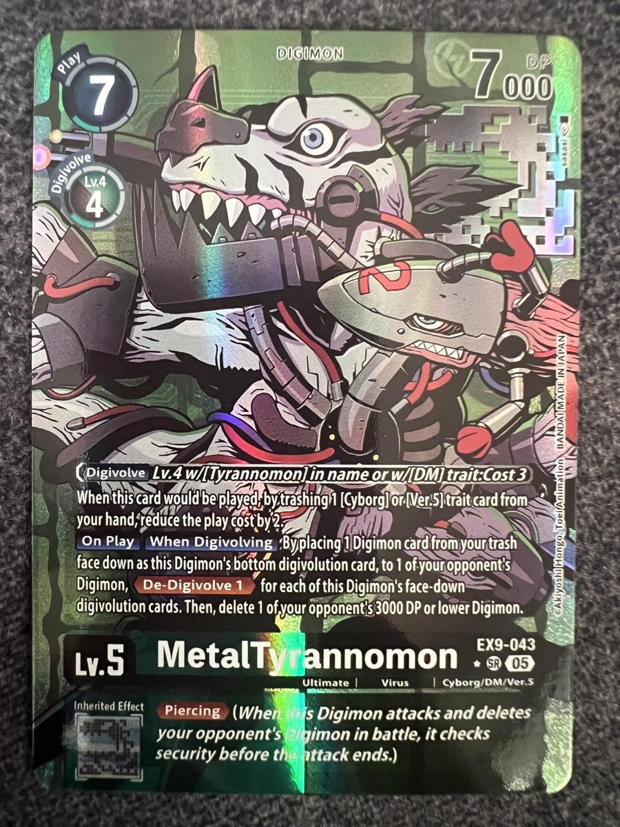Digimon Card Game MetalTyrannomon (Alternate Art) EX9-043 SR Versus Monsters NM | eBay Digimon Card Game MetalTyrannomon (Alternate Art) EX9-043 SR Versus Monsters NM | eBay