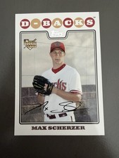 2008 TOPPS UPDATE MAX SCHERZER ROOKIE CARD D'BACKS #UH280. rookie card picture