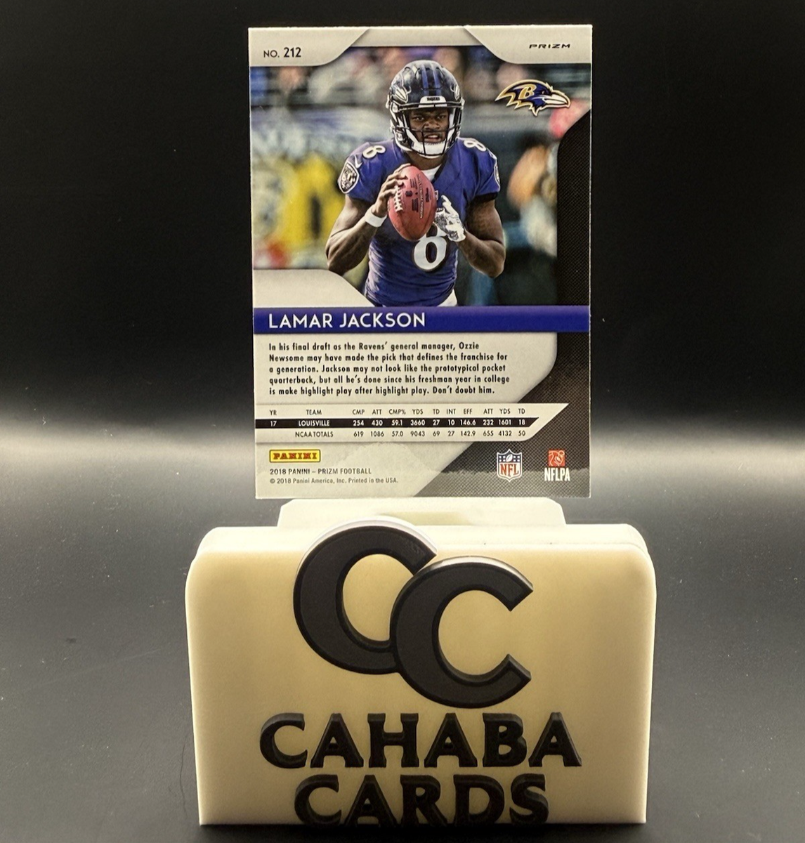 2018 Panini Prizm - Lamar Jackson Rookie Silver Prizm #212 (RC