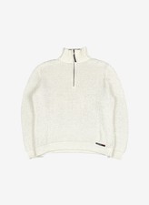 Vintage Valentino Half-Zip Strickpullover wei...