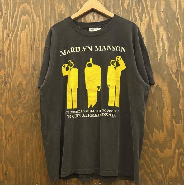 Chemise manches longues MARILYN MANSON vintage 1996 QUAND JE SUIS DIEU