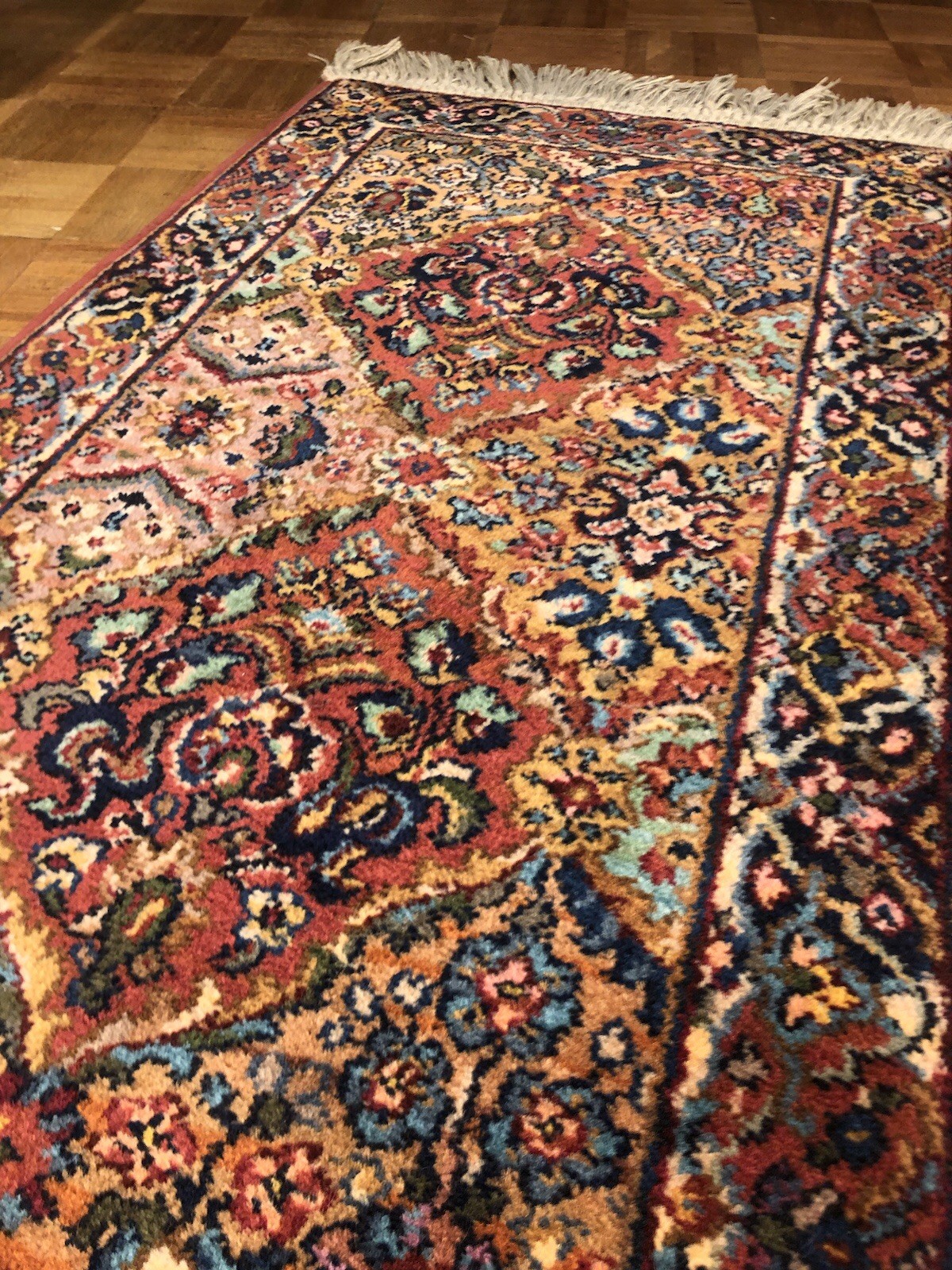 2.2x4 KARASTAN 717 MULTICOLOR PANEL KIRMAN professionally washed