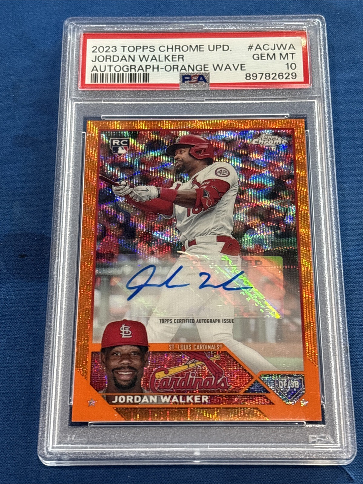 2023 Topps Chrome Update JORDAN WALKER RC AUTO True Orange /25 PSA 10 #ACJWA