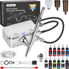 32PSI Airbrush Kit with Compressor, Rechargeable Multi-Function Dual-Action Airb