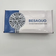 BESAQUO Shower Head,10 Functions High Pressure shower head New In Box.