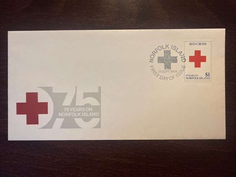 NORFOLK ISLAND FDC COVER 1989 YEAR RED CROSS HEALTH MEDICINE STAMPS