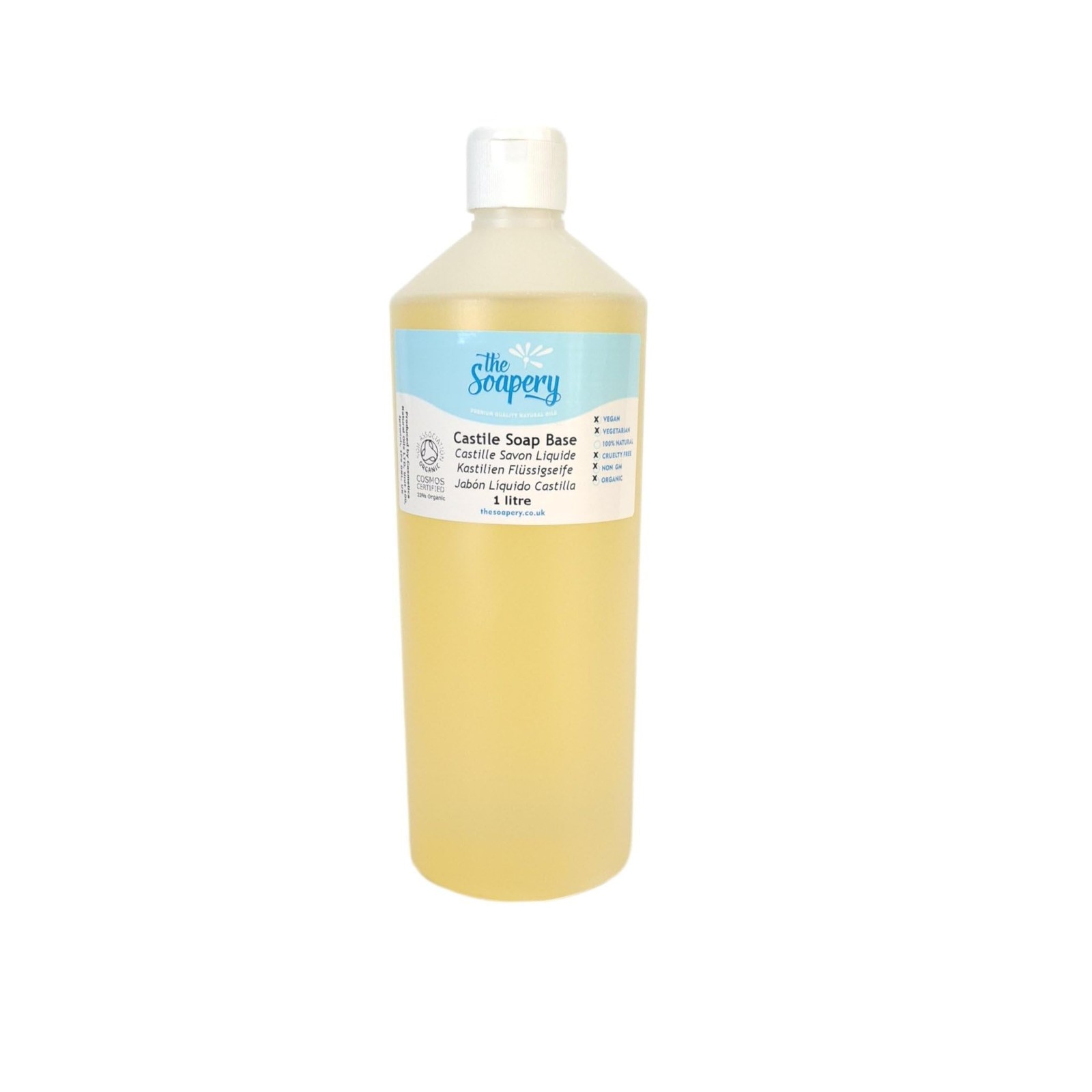 Castile Liquid Soap Base 1 Litre - Organic SLS SLES Sulphate 1 l (Pack of 1)