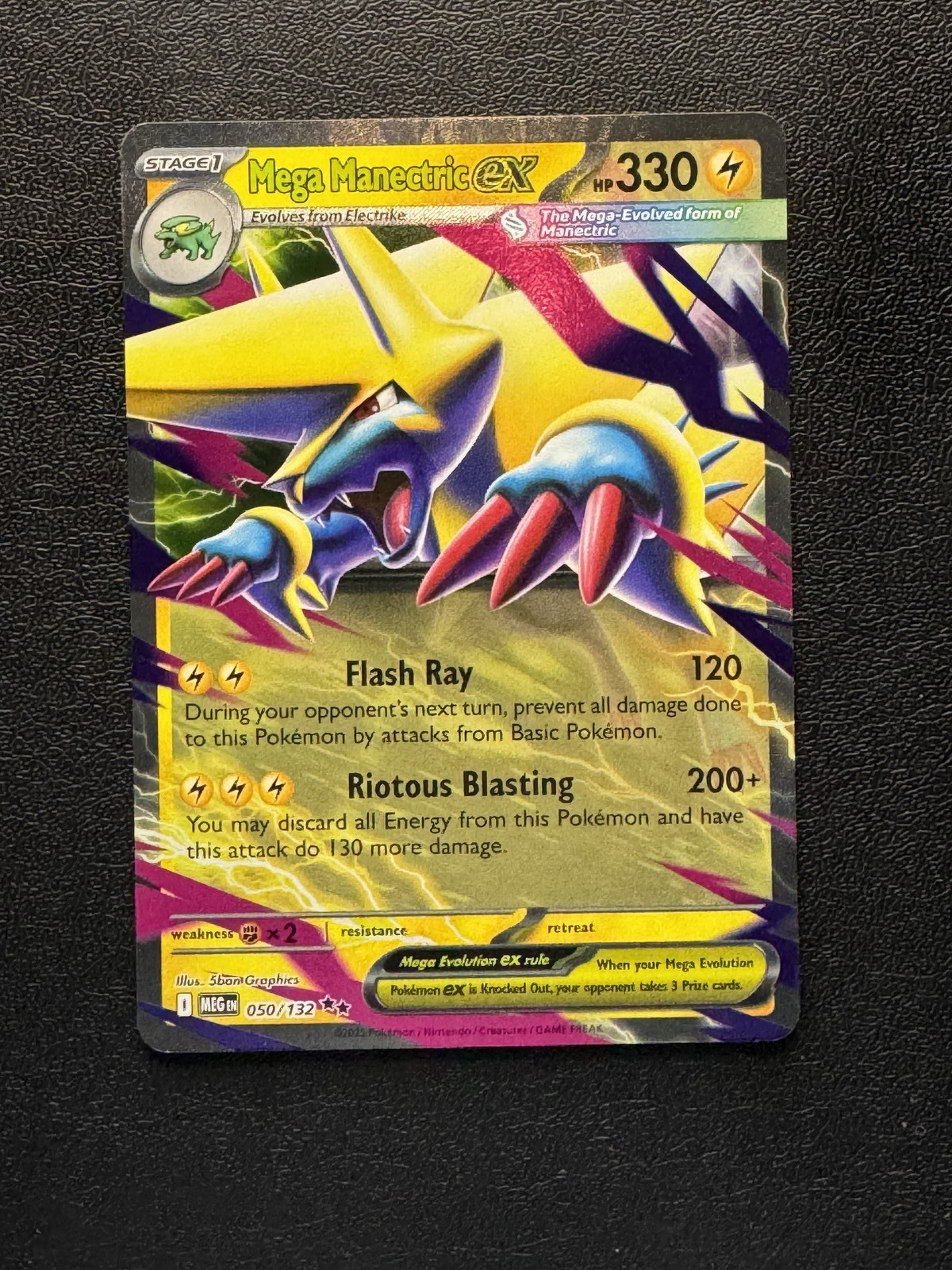 Mega Manectric ex 50/132 Mega Evolution Double Rare NM