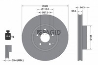 2X Pagid Bremsscheibe 54635NHC FüR Mercedes Klasse Model S212 W212 W204 C207 SLK