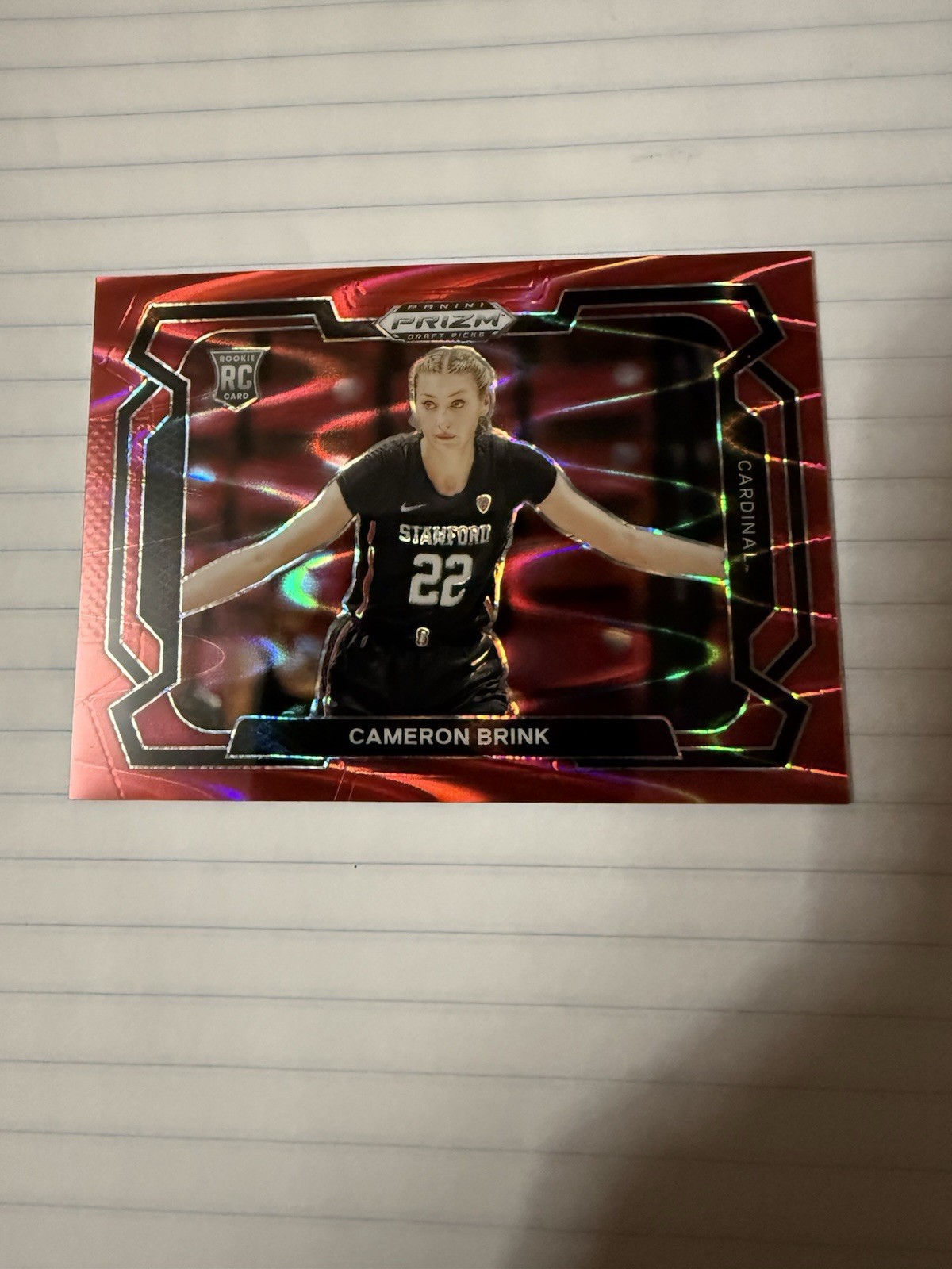 2024 Panini Prizm Draft Picks Cameron Brink #89 Red Seismic Prizm 173/225 RC
