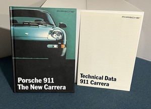 PORSCHE 911 New Carrera Hardcover Sales Brochure Dealer With Technical Data 1993