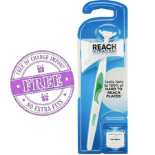 REACH Ultraclean Access Flosser Starter Kit, Unflavored, 1 Flosser 8 Refill
