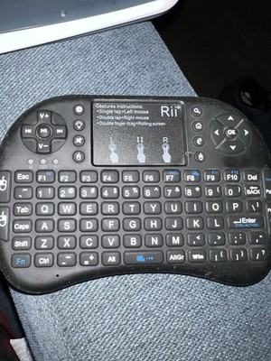 Rii Mini i8+ Wireless Mini Keyboard w/ Built-In Touchpad, QWERTY English, Black