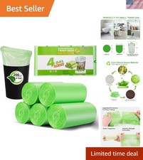 Small Trash Bags 4-6 Gallon 200 Count Eco Friendly Leakproof Green