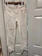 Womens White French Dressing Jeans Size 8
