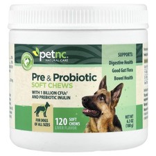 Pre  Probiotic Soft Chews, For Dogs, All Sizes, Liver, 120 Soft Chews, 6.3 oz