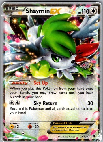 ROARING SKIES SHAYMIN EX 77/108 UR POKEMON HOLO DMG