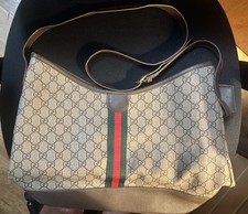 Borsa a tracolla Gucci Ophidia GG Supreme Messenger righe web marrone autentica