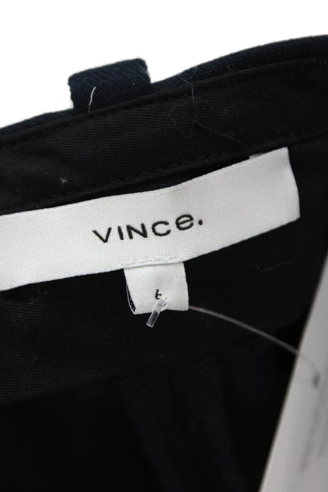 Mini shorts lápis reto Vince feminino preto 97% algodão tamanho 6 - Imagem 4 de 4