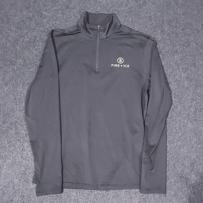 Bogner Fire + Ice First Layer 1/4 Zip Pullover Mens Medium Black Ski Performance