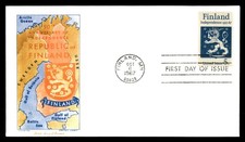 Mayfairstamps US FDC 1967 Finland Anniv Lion Symbol Map First Day Cover aax_6995