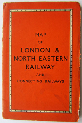 1930 LNER London und North Eastern Railway System Karte Papier 16 x 27 Zoll Sehr guter Zustand
