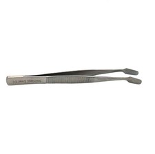 Tweezers Angled Flat Wide Tips for Handling Stamps Coins Photos Jewelry Crafts