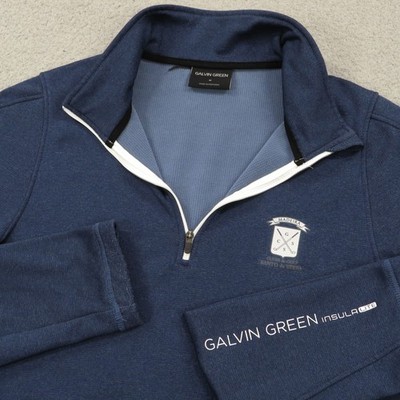 Galvin Green 1/4 Zip Men Medium Blue Pullover The Kingdom Taylormade Performance