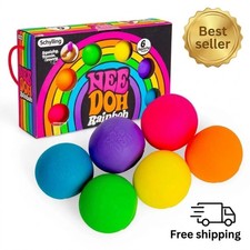 Schylling NeeDoh Rainbow Teenie Squishy Stress Ball Sensory Fidget Toy New