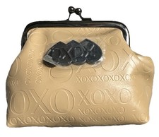 NWT Original XOXO Signature Logo Kisslock Coin Purse Wallet NWT Lite Brown