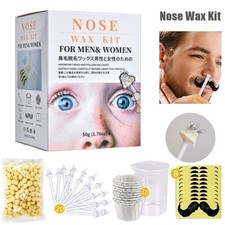Nose Wax Kit Men, Nose Waxing Hair Wax Removal for Men Women, Nose Hair Waxing