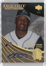 2007 Exquisite Rookie Signatures Gold Spectrum 1/5 Delmon Young Auto 0o48
