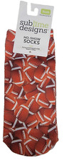 Sublime Designs Youth Fun Printed Crew Socks-Football Show Size 12-5