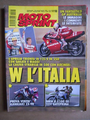 MOTOSPRINT Nr. 13 1994 [Q19] TEST KAWASAKI ZX-9R BMW R 1100 GS