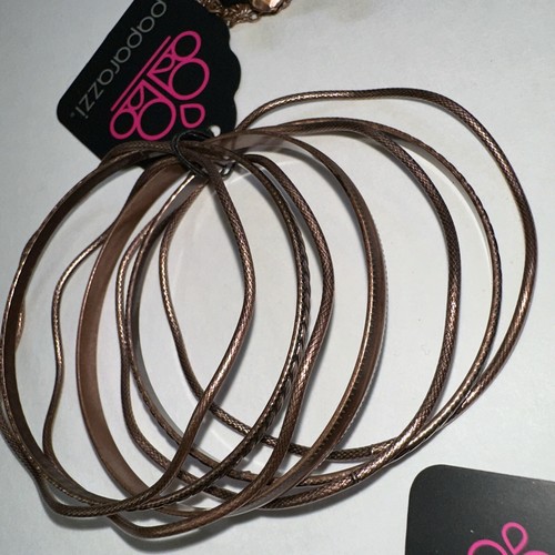 Paparazzi Schmuck Konvolut 7 Armbänder, Ohrringe, Halskette, Kupfer, Grunge, Punk Rock - Bild 11 von 16