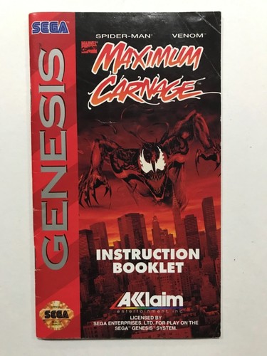 SEGA GENESIS Manual Instruction Book Authentic ORIGINAL YOU CHOOSE - Picture 25 of 29